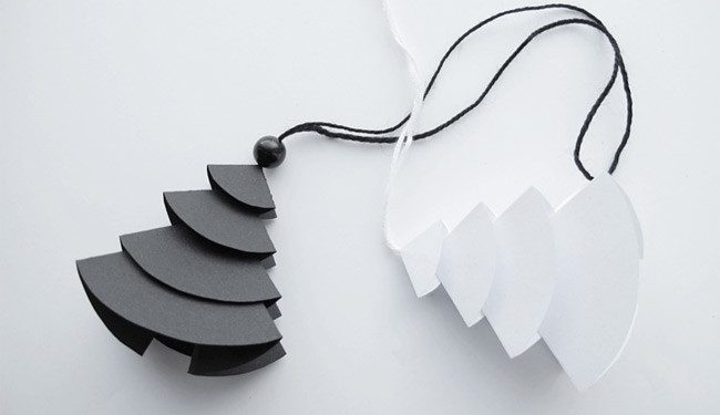 DIY decoration sapin de noel a suspendre en papier
