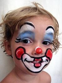 modele de maquillage de clown pour enfant