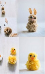 Activités enfants - Animaux de Pâques en laine